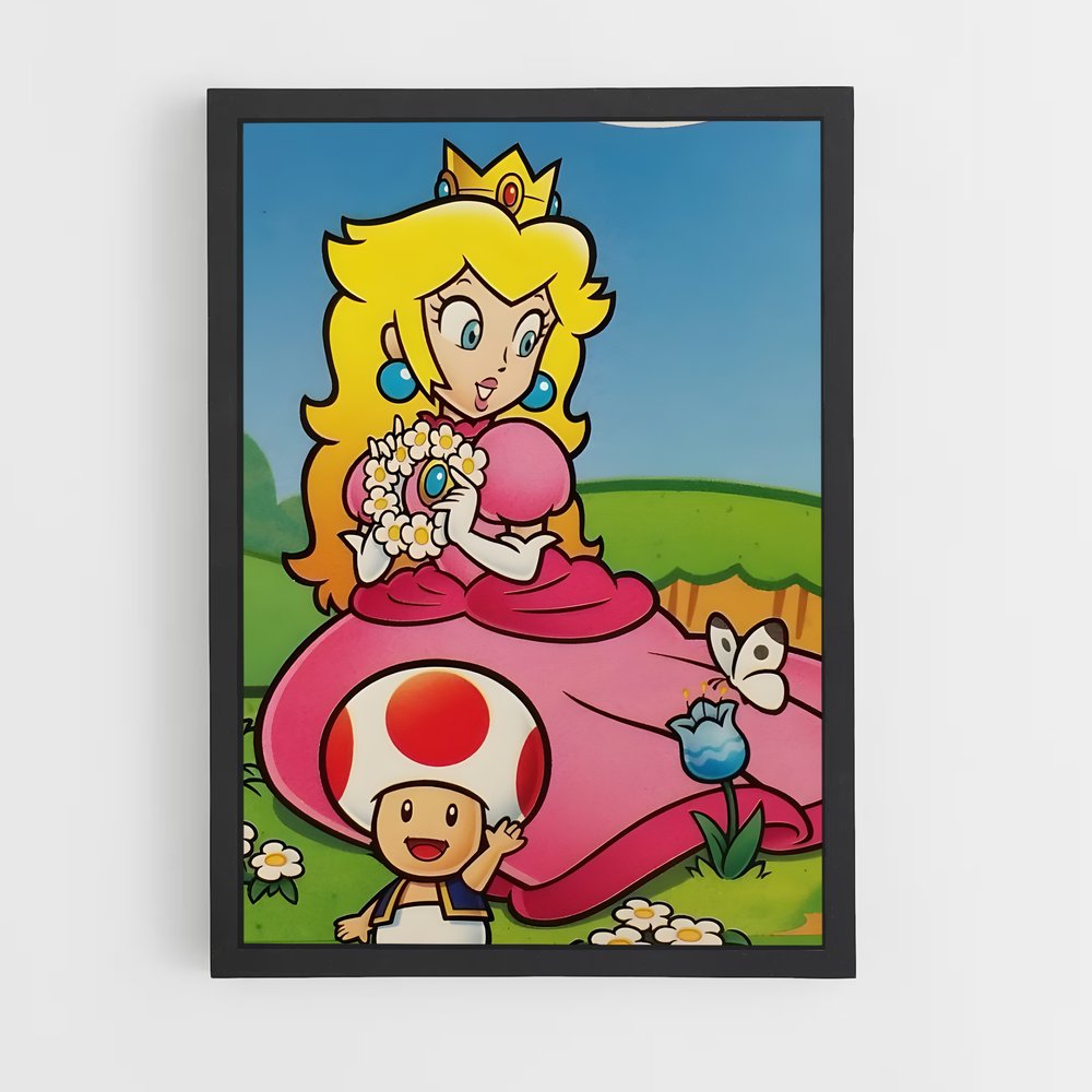 Poster Princess sur Champignon – affiche Mario (vue 2)